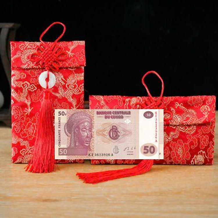 Túi gấm màu cam 50 Congo