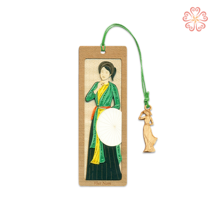 Bookmark Giấy Xoắn Nghệ Thuật - Thiếu Nữ Áo Tứ Thân - Woman in Ao Tu Than - Việt Nam - Việt Net - VN6BM412043E1