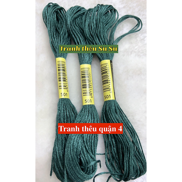 Chỉ cotton thêu tranh chữ thập mã chỉ từ 500 đến 598