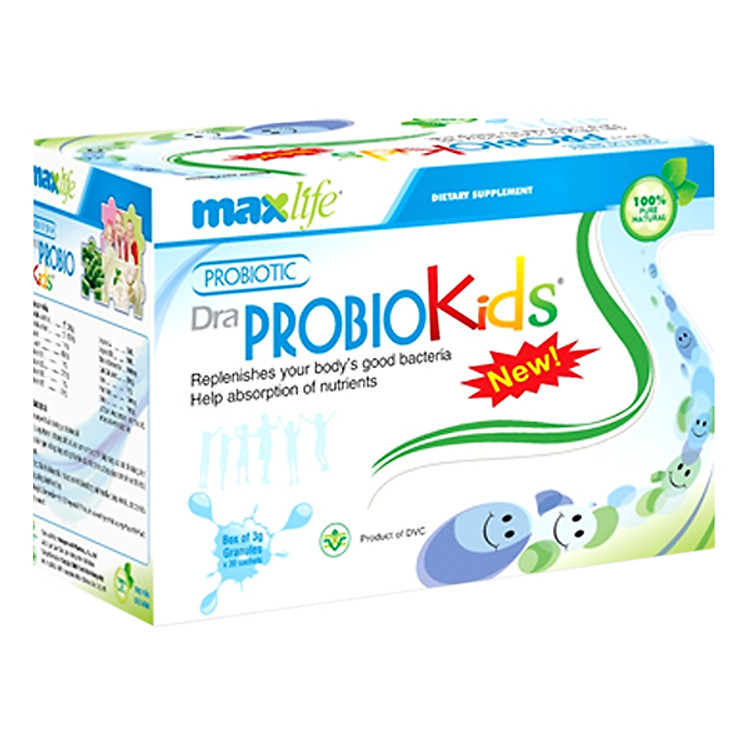 Thực Phẩm Chức Năng Men Vi Sinh Dra Probiokids Maxlife (30 Gói)