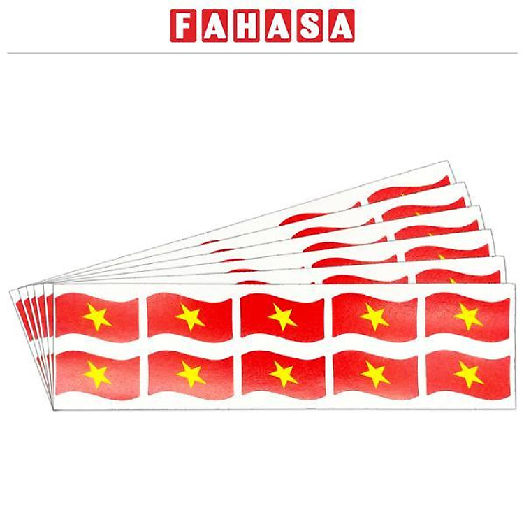 Bộ Sticker Hình Lá Cờ Việt Nam (5 chiếc)