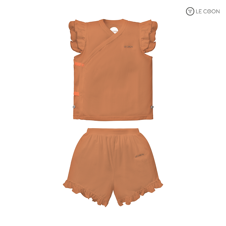 LE COON | Bộ Đồ Cúc Bấm Tay Bèo | COOL | 0 tháng-3 tuổi