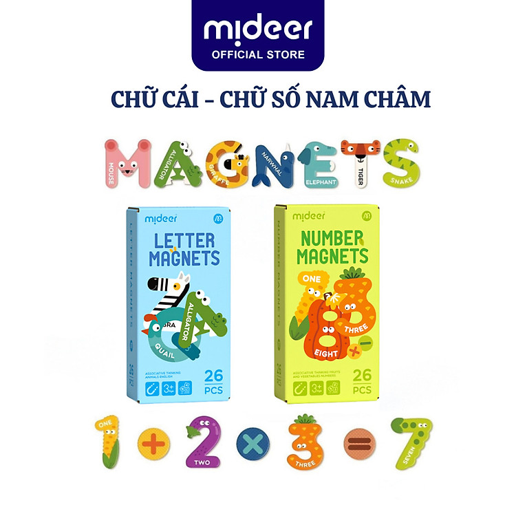 Mua Bộ nam châm chữ cái và số Mideer Chính hãng Giá rẻ
