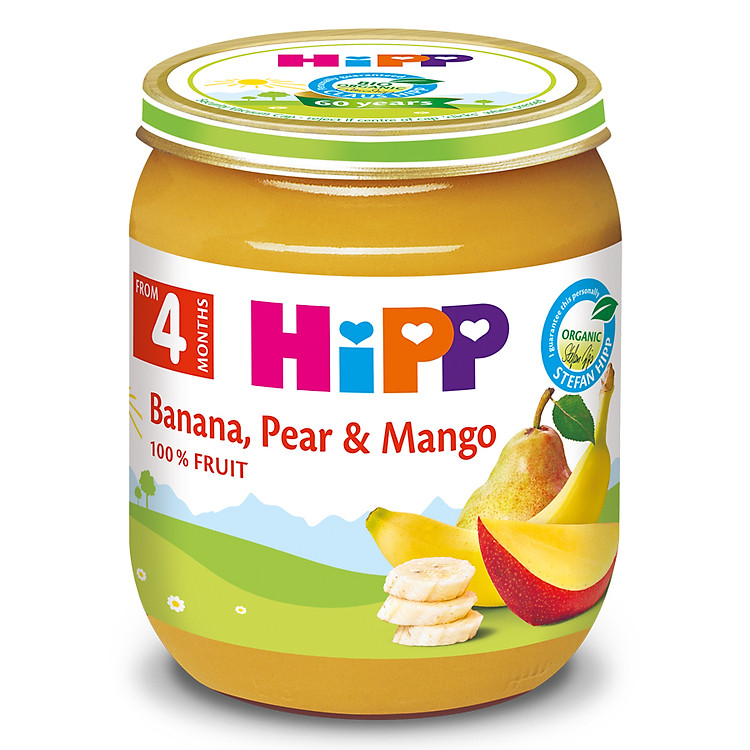 Dinh Dưỡng Đóng Lọ Chuối Lê và Xoài HiPP 125g - 4236