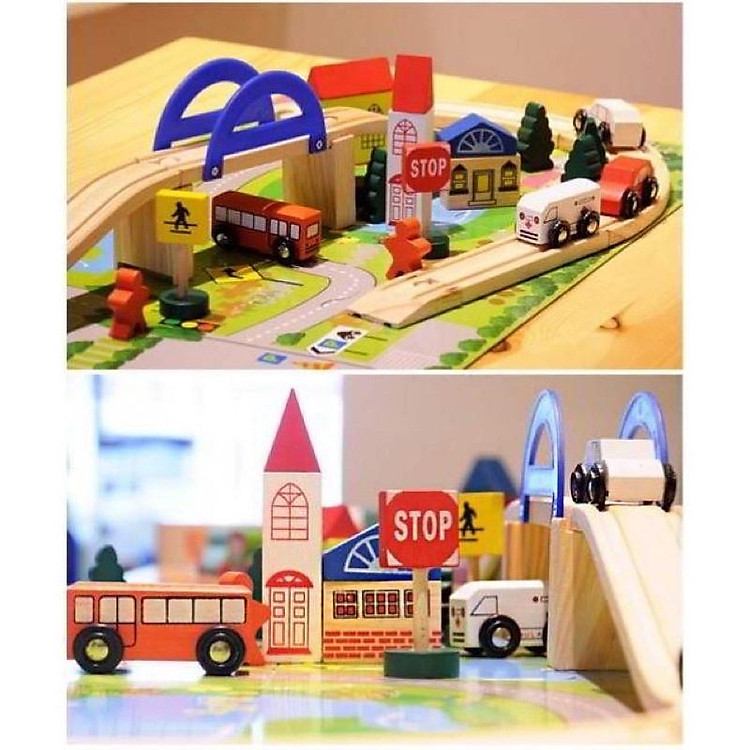 Đồ chơi xếp hình giao thông 40 chi tiết Chính hãng Giá tốt - Hình ảnh 4