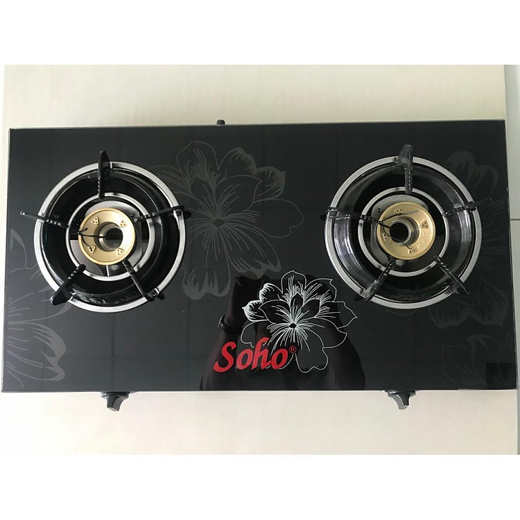 Bếp gas đôi mặt kính đồng thau Soho 7slimglv(CG) - Hàng chính hãng
