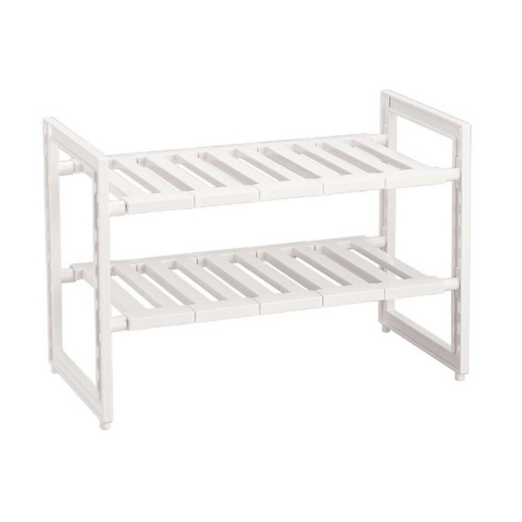Giá để đồ dùng nhà bếp 2 tầng điều chỉnh độ dài tiện lợi nội địa Nhật Bản