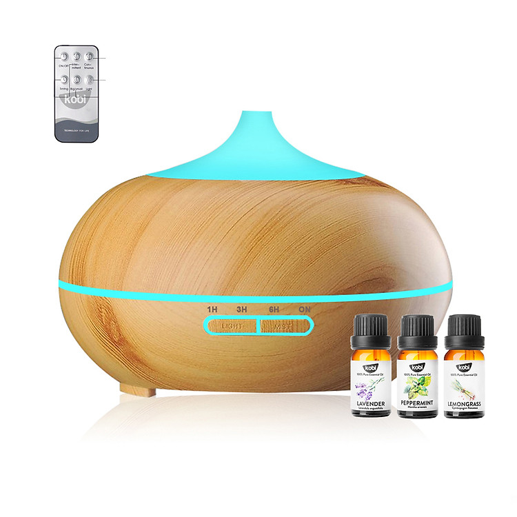 Máy Phun Sương Tạo Ẩm Bí Ngô| Giúp Đuổi Muỗi, Xông Phòng | Tặng 3 Chai Tinh Dầu Kobi Sả Chanh + Bạc Hà + Oải Hương | Nhập Khẩu Ấn Độ