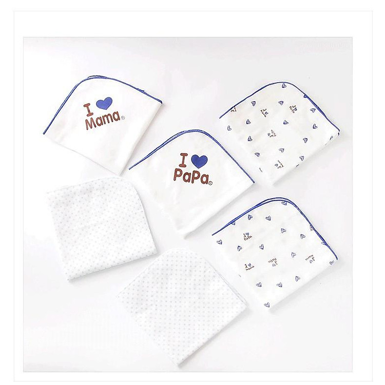 Khăn xô sữa I love PapaMama - đỏ Chính hãng Tiết kiệm - Hình ảnh 2