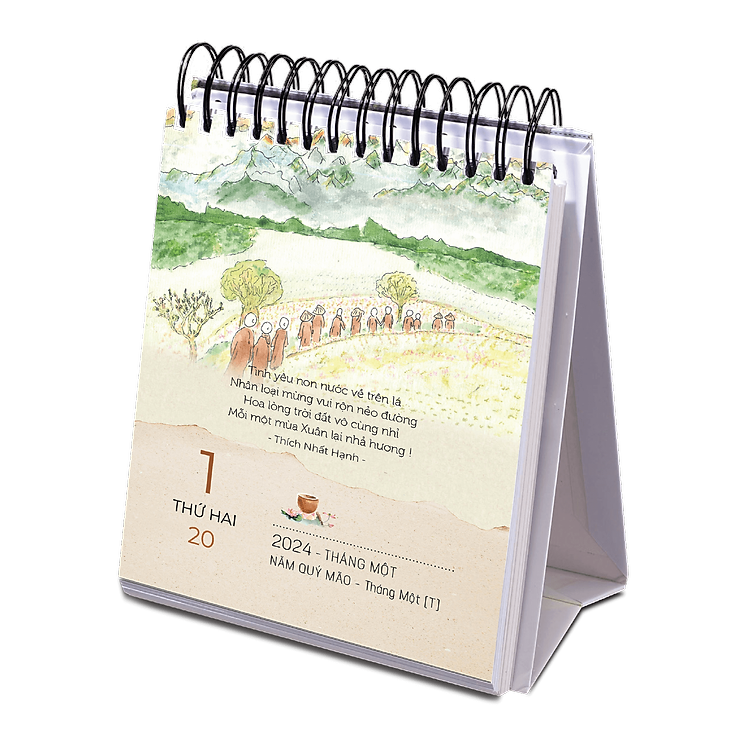 Lịch Bàn 2024 - Xuân Đoàn Tụ, Ta Bên Nhau - Thích Nhất Hạnh - Ảnh 6