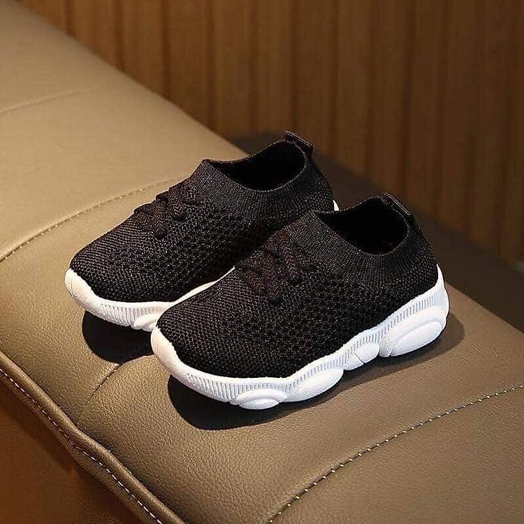 Giày Đế Gấu Thể Thao Cho Bé Trai Màu Đen Hàng Cao Cấp