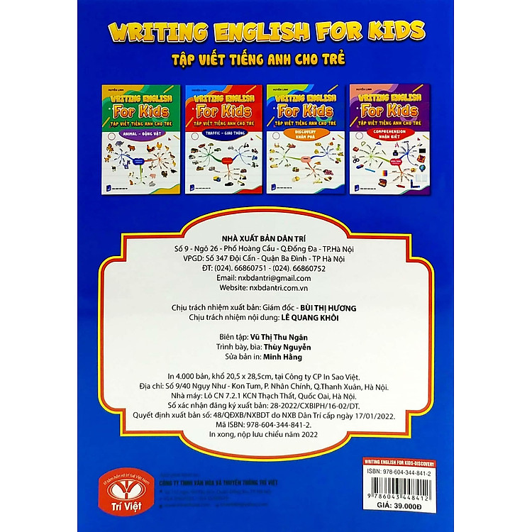 Tập Viết Tiếng Anh Cho Trẻ - Khám Phá - Ảnh 6