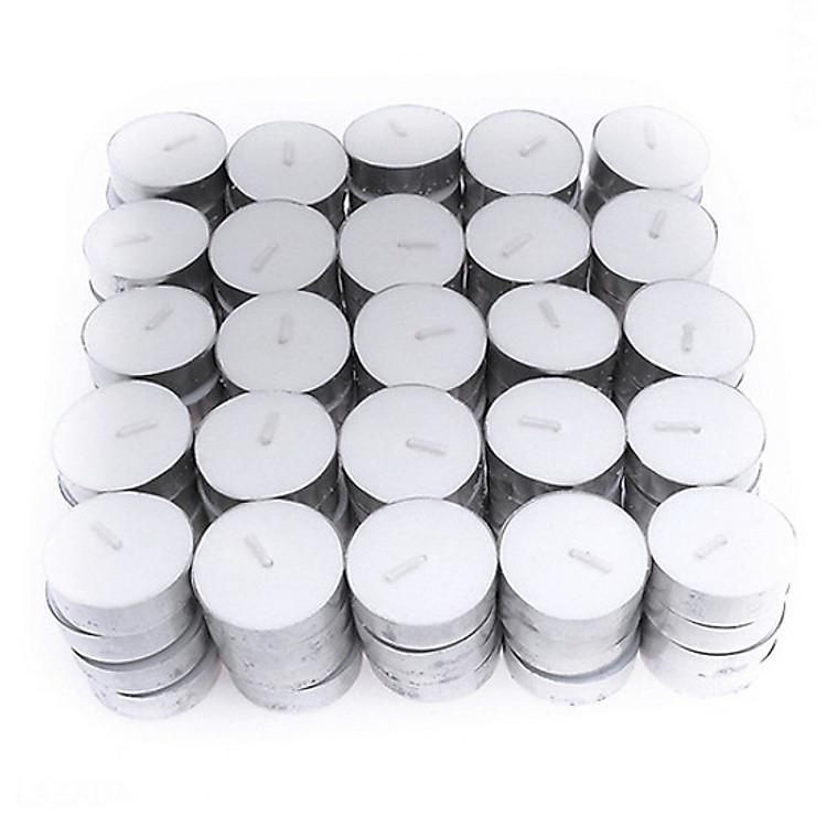 Hộp 100 viên nến tealight cháy 3h không mùi, không khói