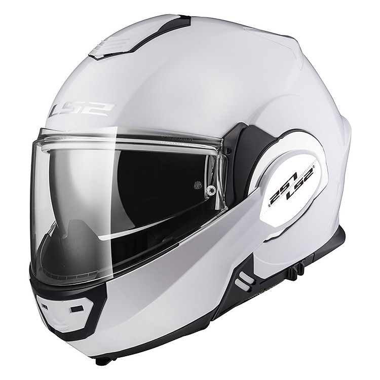 Mũ Bảo Hiểm Lật Hàm LS2 FF399 Single Mono Gloss White