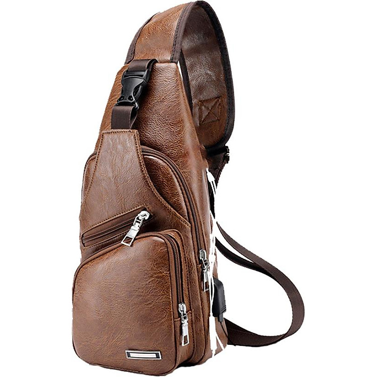 Túi đeo chéo da nam 611 (Màu Ngẫu Nhiên)