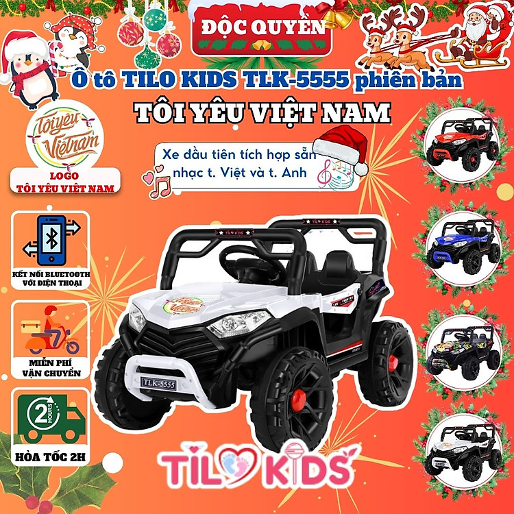 Mua tại Tiki: Xe ô tô điện TILO KIDS TLK-5555 Xanh Dương Chính hãng Tiết kiệm