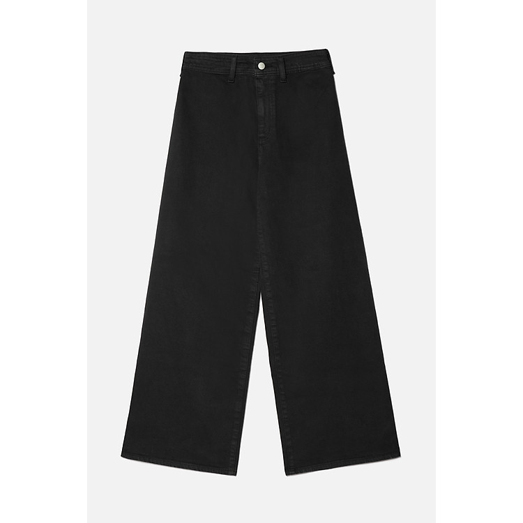 Quần Jean Nữ Ninomaxx Form Wide-Leg RAWCORE DENIM Chất Vải Dày Cứng Giữ Form 2601003