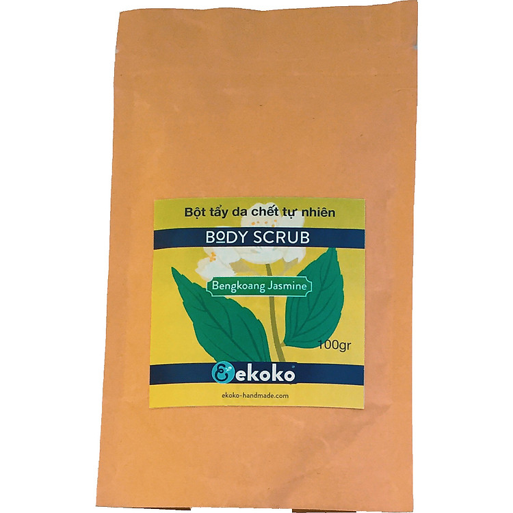 Bột Tẩy Tế Bào Chết tự nhiên Ekoko Moodswing Bengkoang - Jasmine Body Scrub (100g), tẩy da chết cho mặt, tẩy da chết body và đắp mặt nạ