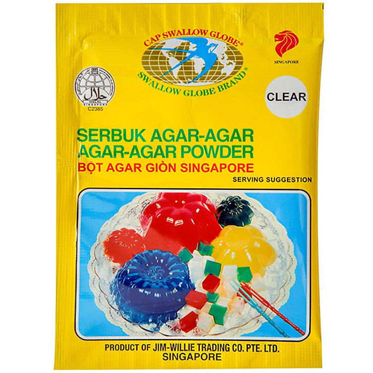 BỘT THẠCH RAU CÂU GIÒN AGAR SINGAPORE - AGAR-AGAR POWDER - JIM WILLIE