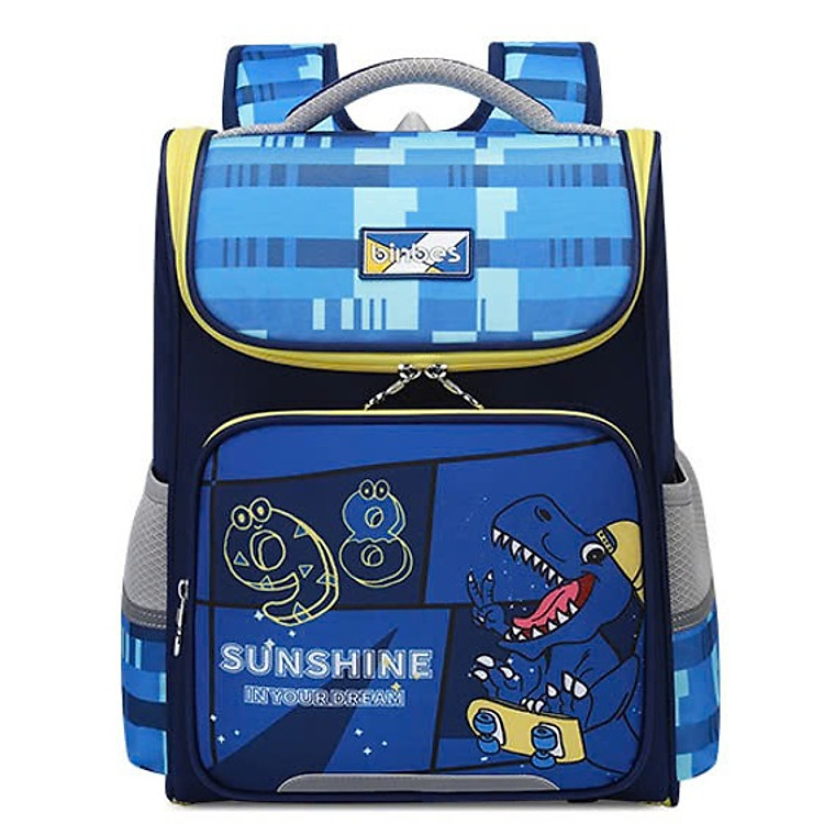 Balo học sinh SUN EIGHT 3525 (38x30x15cm) – Khủng long xanh