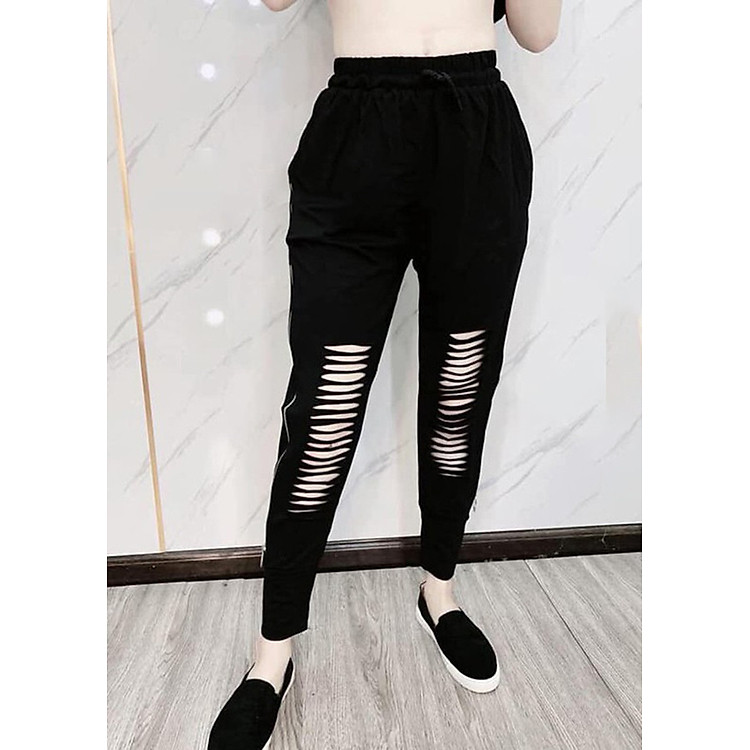 Quần nữ rách khoá dọc cực chất