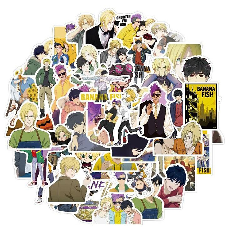 Sticker dán cao cấp Anime Nhật Bản BANANA FISH Cực COOL ms#152