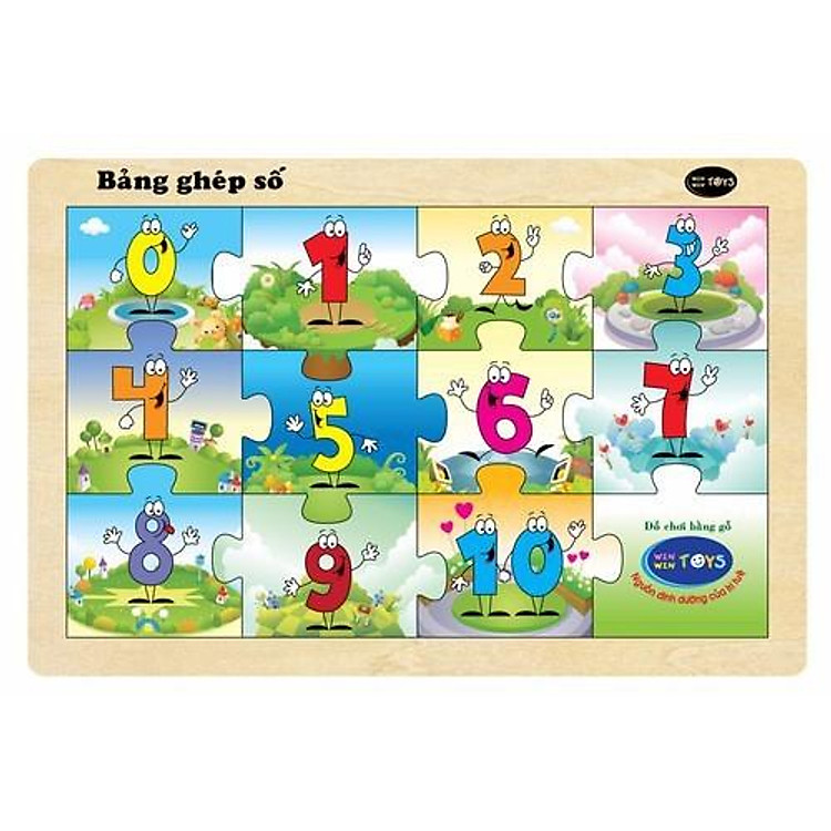 Đồ chơi gỗ Bảng ghép số Winwintoys Chính hãng Giá rẻ - Hình ảnh 2