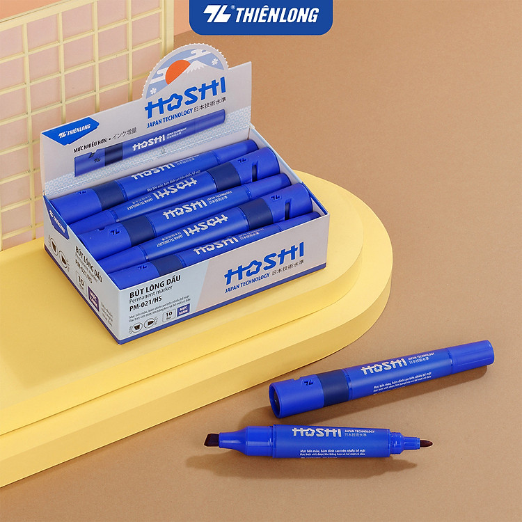 Bút Lông Dầu Hoshi Thiên Long PM-021 (10 chiếc) - Ảnh 2