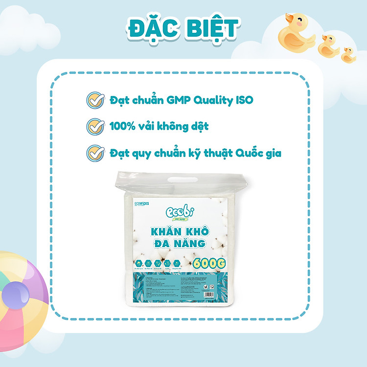 Mua Combo 03 túi Khăn khô EcoWipes cho bé Uy tín Tiết kiệm - Hình ảnh 5