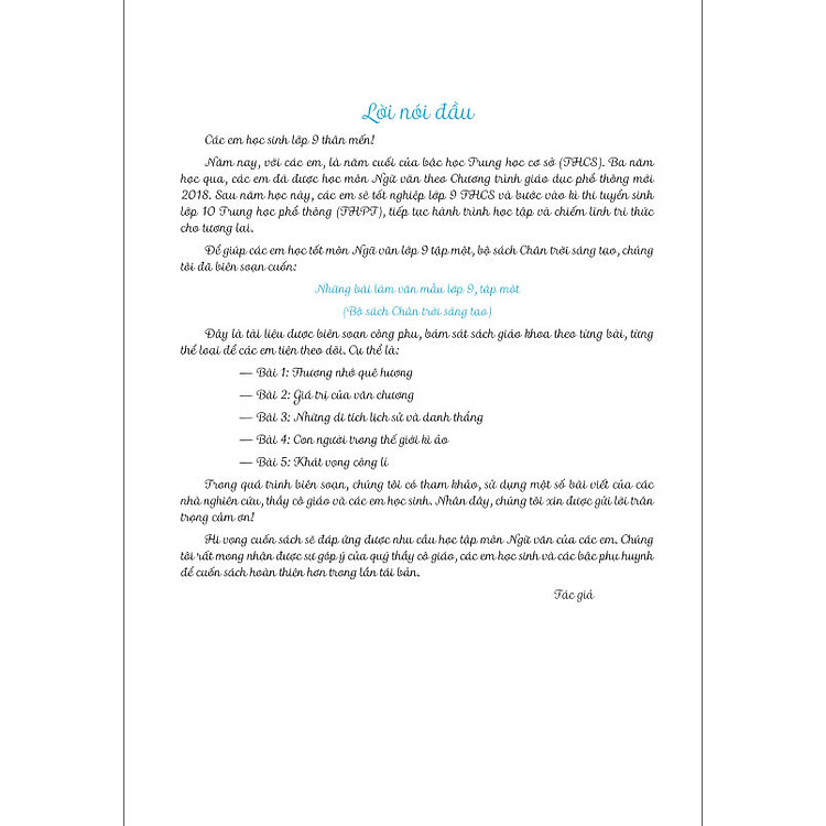Những Bài Làm Văn Mẫu Lớp 9 - Chân Trời Sáng Tạo (Tập 1) - Ảnh 3