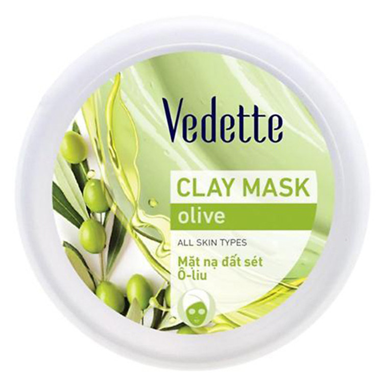 Mặt Nạ Đất Sét Sạch Sâu Dịu Nhẹ Vedette Olive (Nuôi Dưỡng) - Hũ 145g