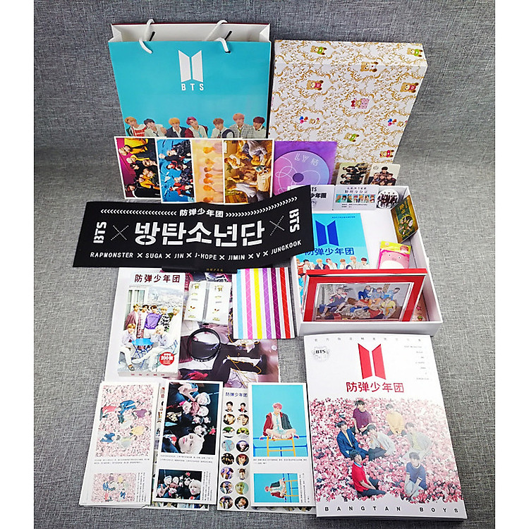 Combo hộp quà BTS full có túi xách và CD