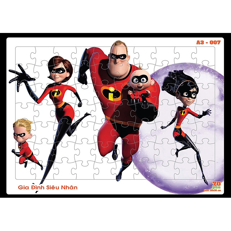 Mua Bộ tranh xếp hình 70 mảnh A3 cho bé Chính hãng Giá tốt - Hình ảnh 3