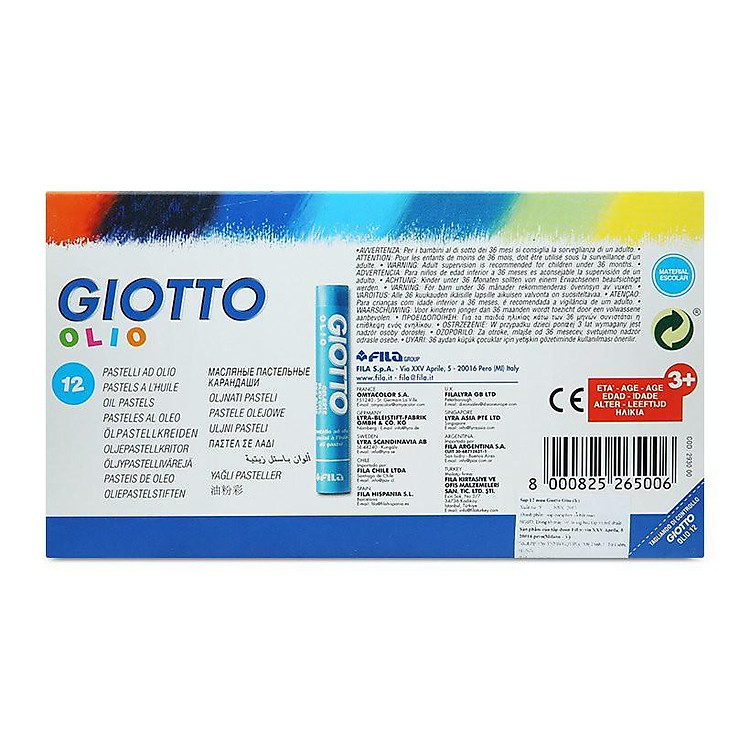 Bút sáp màu GIOTTO Olio (12 màu) - Ảnh 4