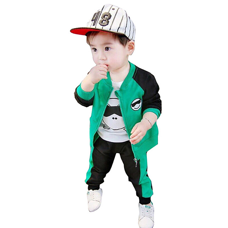 Combo Quần + Áo Khoác Chất Nỉ Da Cá Mẫu Khóa Kính Xanh 110