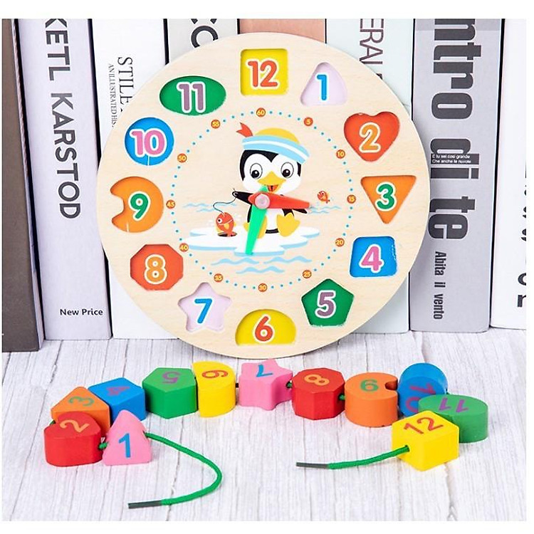 Đồ chơi đồng hồ gỗ ghép hình cho bé Chính hãng Tiết kiệm