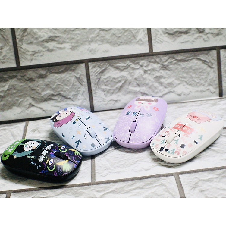 Chuột Không Dây Linrui T9 Tĩnh Âm 2.4GHz Nhiều Họa Tiết - Hàng Chính Hãng - Ngẫu Nhiên