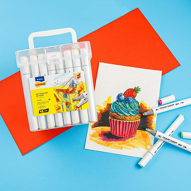 Bút Dạ Màu Thiên Long Colokit ART MARKER AM-C006-KM (48 màu)