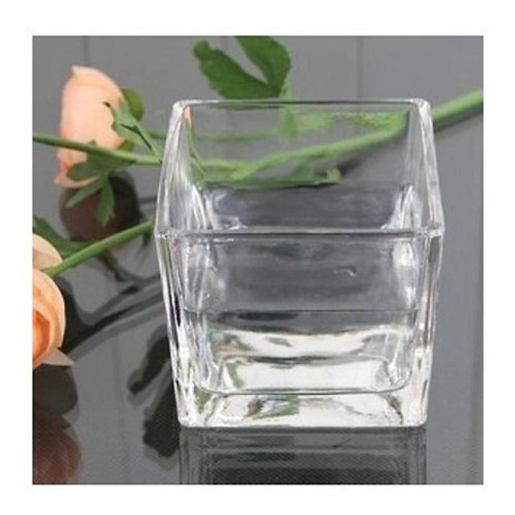 Trụ vuông thuỷ tinh cằm hoa 10cm