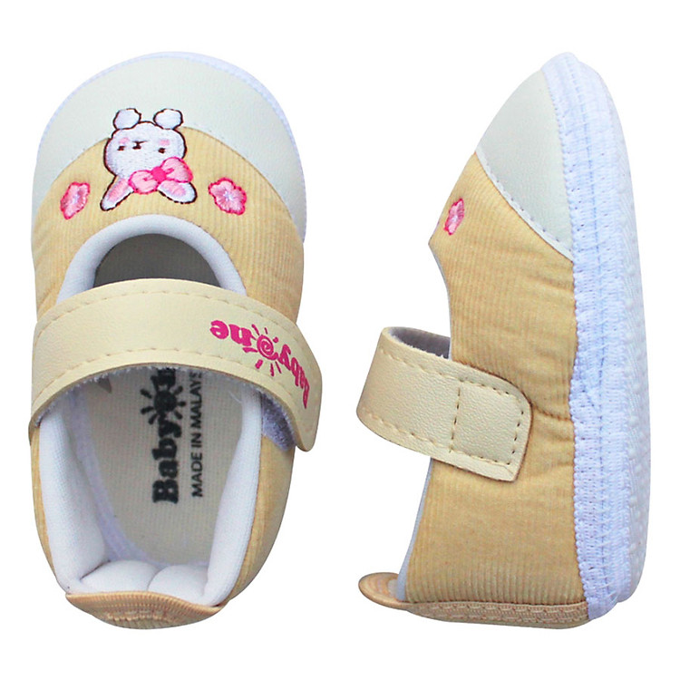 Giày Tập Đi Bé Gái BabyOne Hello B&B SS0824 - Kem