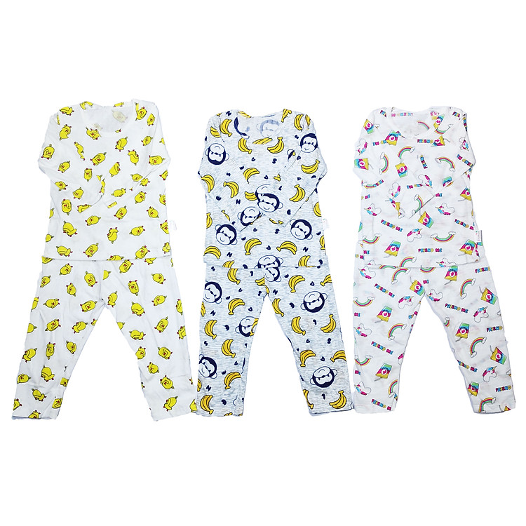 Combo 5 Bộ Cotton Giấy Thông Hơi Dài Tay Cho Bé Trai Hàng Mới
