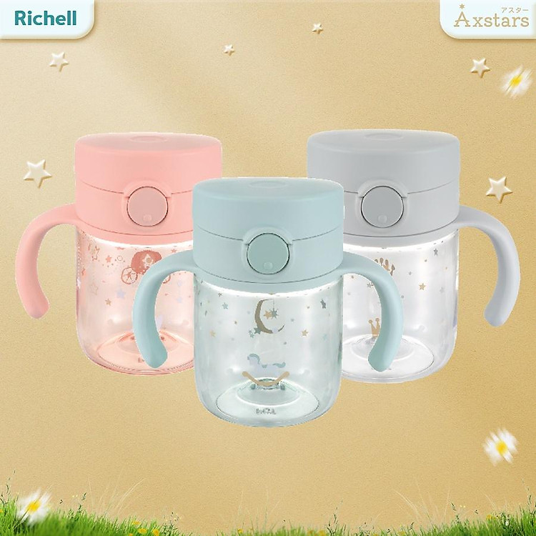 Bình uống trực tiếp AXSTARS Richell Nhật Bản 200ml chống sặc cho bé từ 8 tháng | Baby