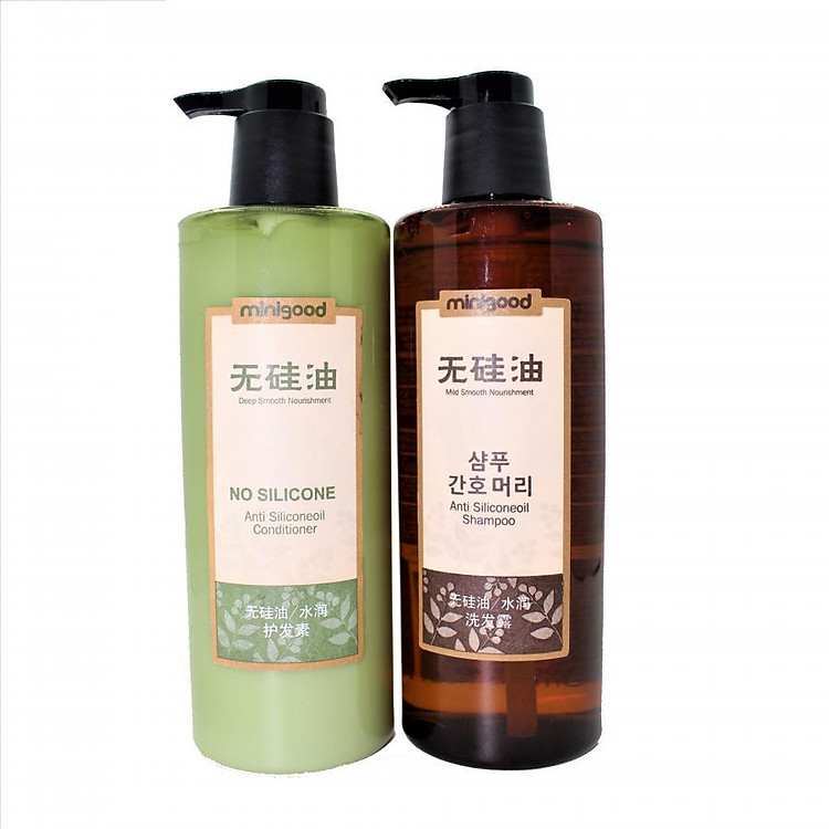 Combo: Dầu Gội (400ml) + Dầu Xả (400ml) Dưỡng Tóc Chuyên Sâu Không Chứa Silicone Minigood Hàn Quốc DMCMN001
