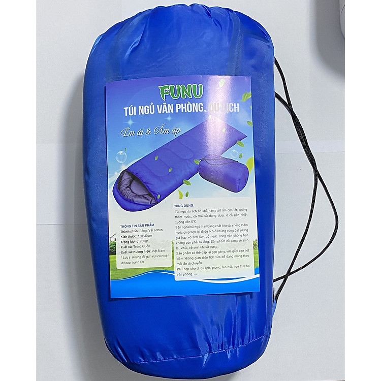Túi Ngủ Văn Phòng, Du Lịch, Pinic, Có Thể Gấp Gọn Vô Cùng Tiện Lợi - Hàng Chính Hãng (Giao Màu Ngẫu Nhiên)
