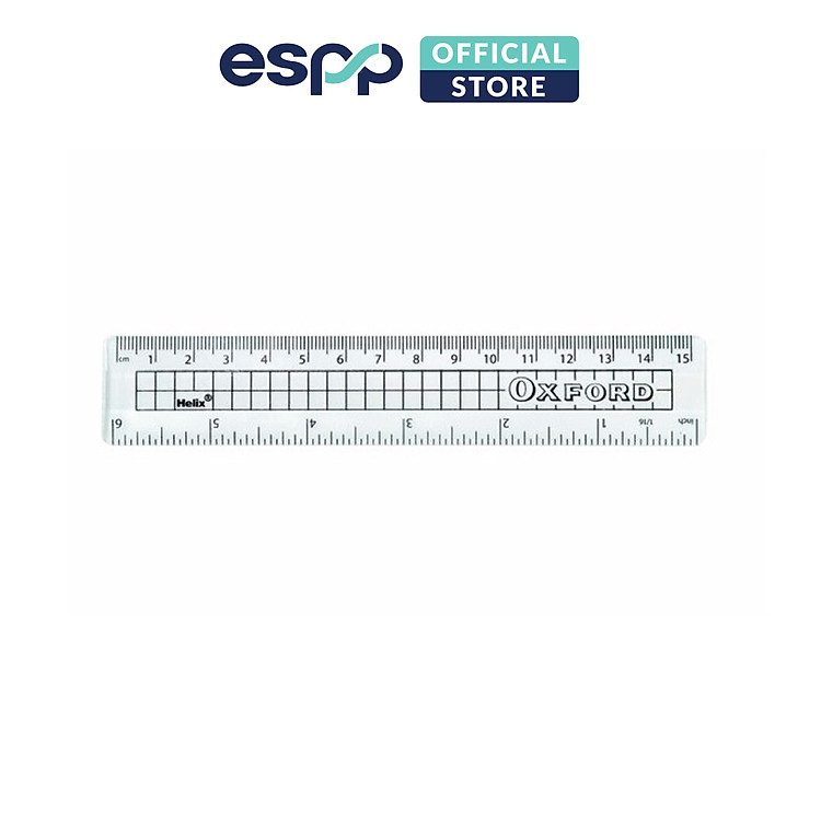 Thước Kẻ Cứng Trong Suốt 15cm Oxford - Ảnh 3