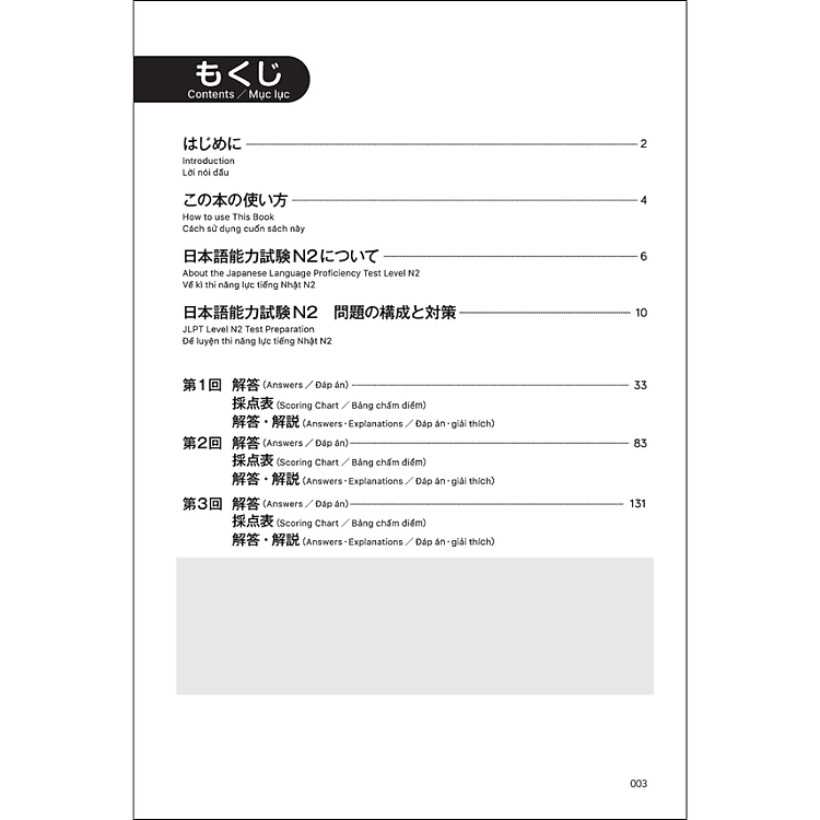 Kỳ thi năng lực Nhật ngữ N2 - Bộ đề luyện thi 3 bộ đề - Ảnh 2