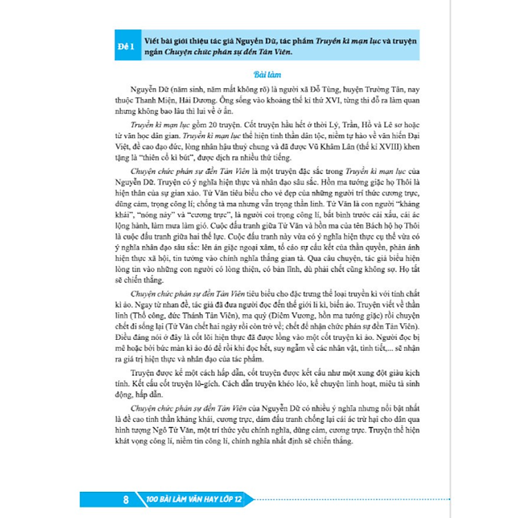 100 Bài Làm Văn Hay Lớp 12 - Ảnh 3