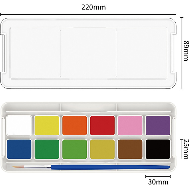 Hộp Màu Nước Dạng Nén Deli 73868 (12 màu) - Ảnh 3