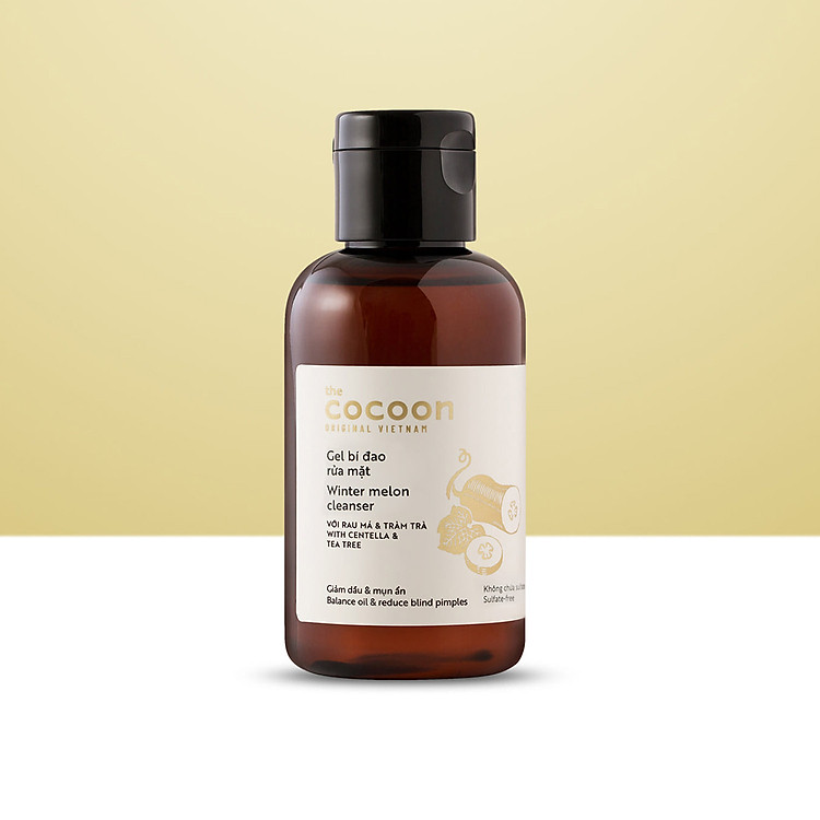 Gel rửa mặt bí đao Cocoon (Winter melon cleanser) 140ml làm sạch sâu lỗ chân lông, giảm mụn và cung cấp độ ẩm cho da