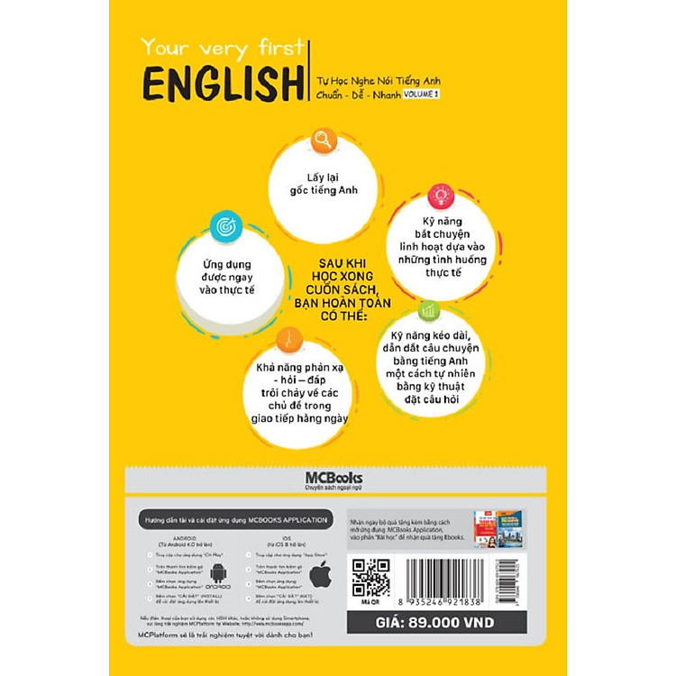YOUR VERY FIRST ENGLISH Tự Học NGHE NÓI Tiếng Anh CHUẨN DỄ NHANH VOLUME 1 - Ảnh 2